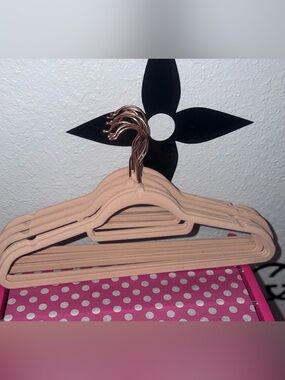 Non-Brand Velvet Slim Shirt Hangers in Blush Pink - Pack of 10